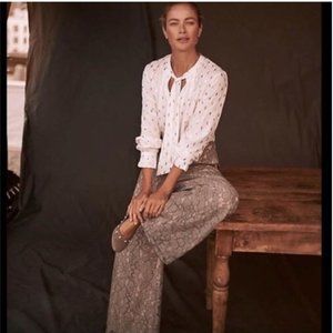 Laced Wide-Legs in Gray by Featherbone from Anthropologie - Size Small